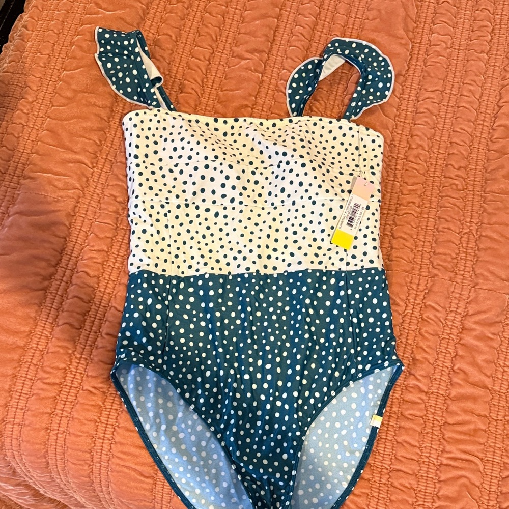 Summersalt Ruffle Oasis Polka Dot One-Piece Swimsuit